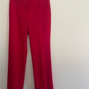 NWT J.Crew 100% wool Cafe Trousers in Red. Sz O Preppy Classic